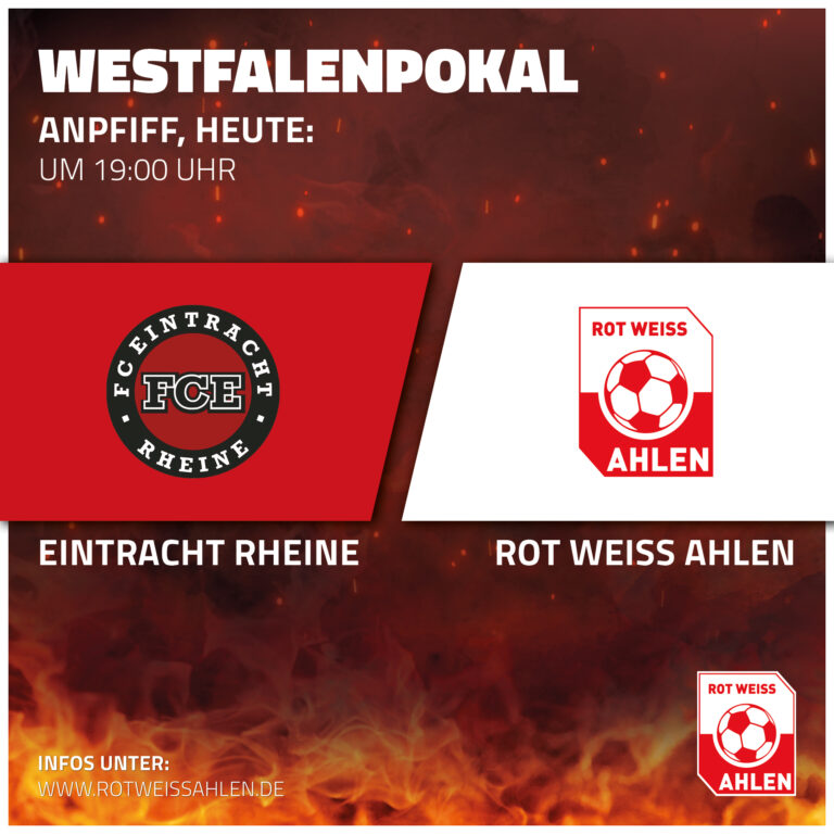 Westfalenpokal: Eintracht Rheine gegen Rot Weiss Ahlen