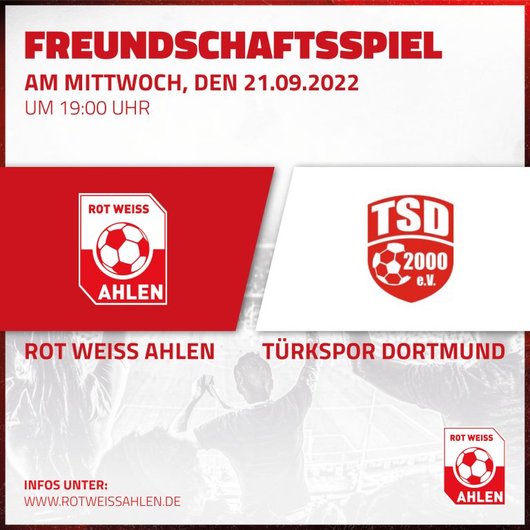 Freundschaftsspiel: Rot Weiss Ahlen gegen Türkspor Dortmund