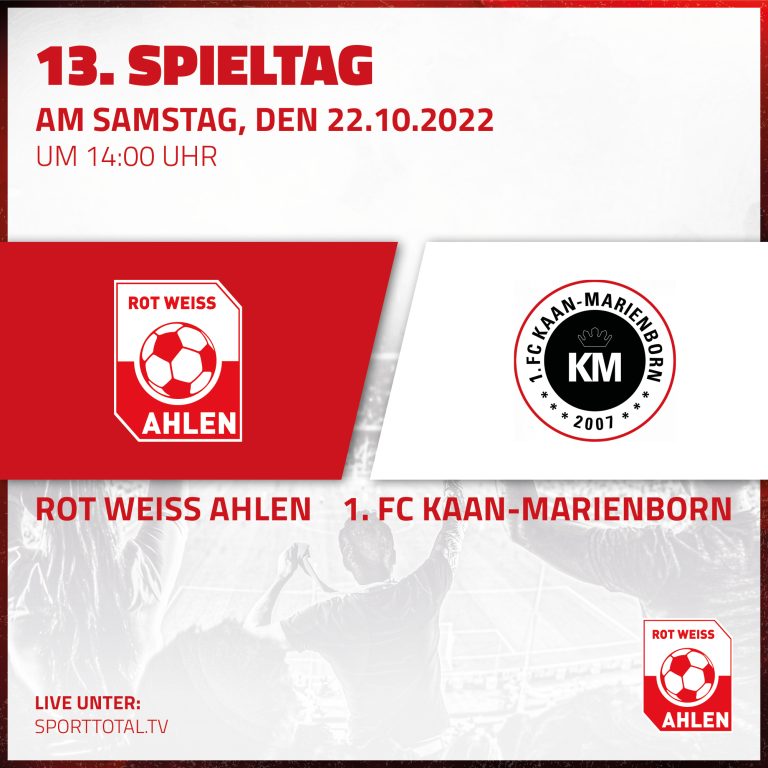 Rot Weiss Ahlen gegen 1. FC Kaan-Marienborn