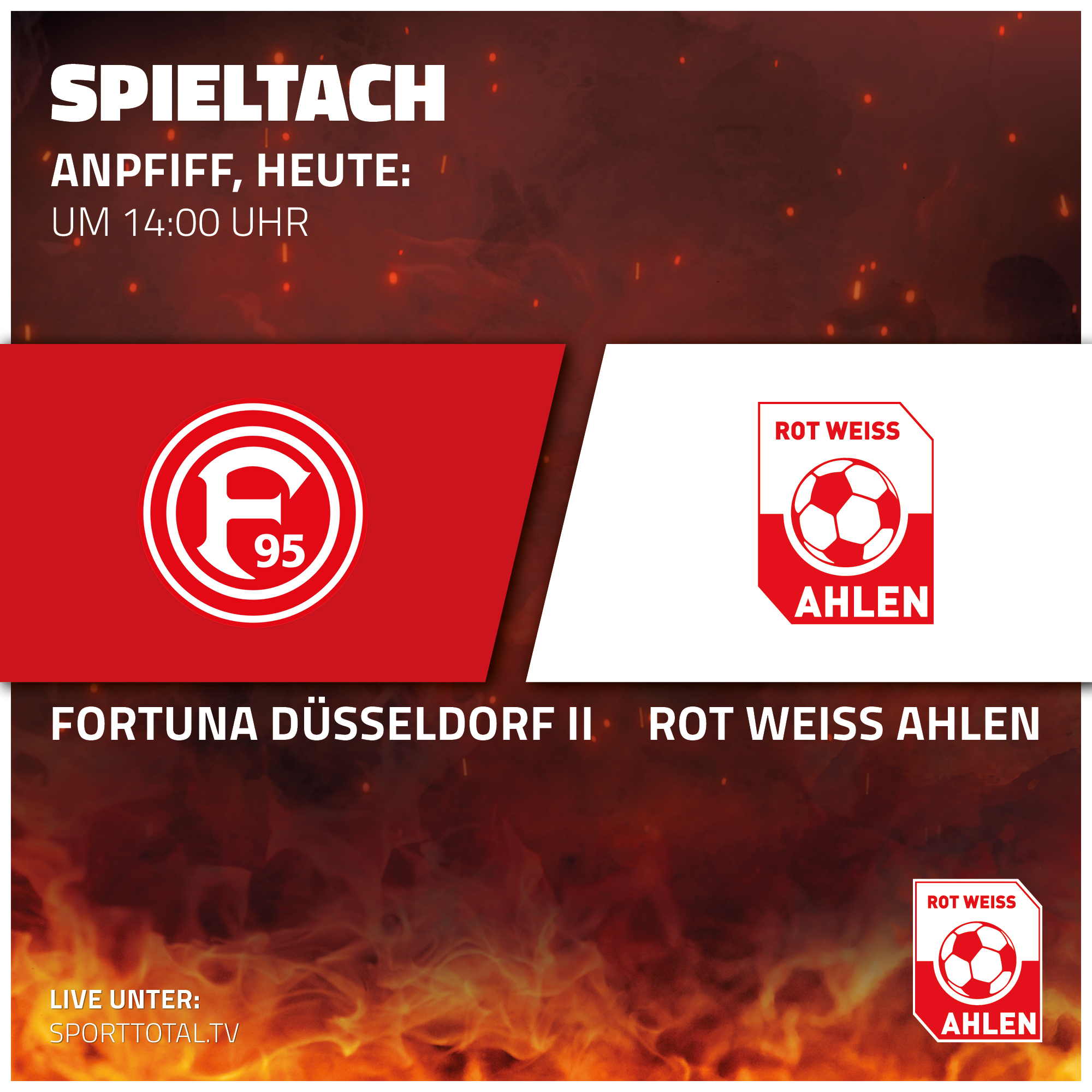 Spieltach Fortuna Düsseldorf II gegen Rot Weiss Ahlen