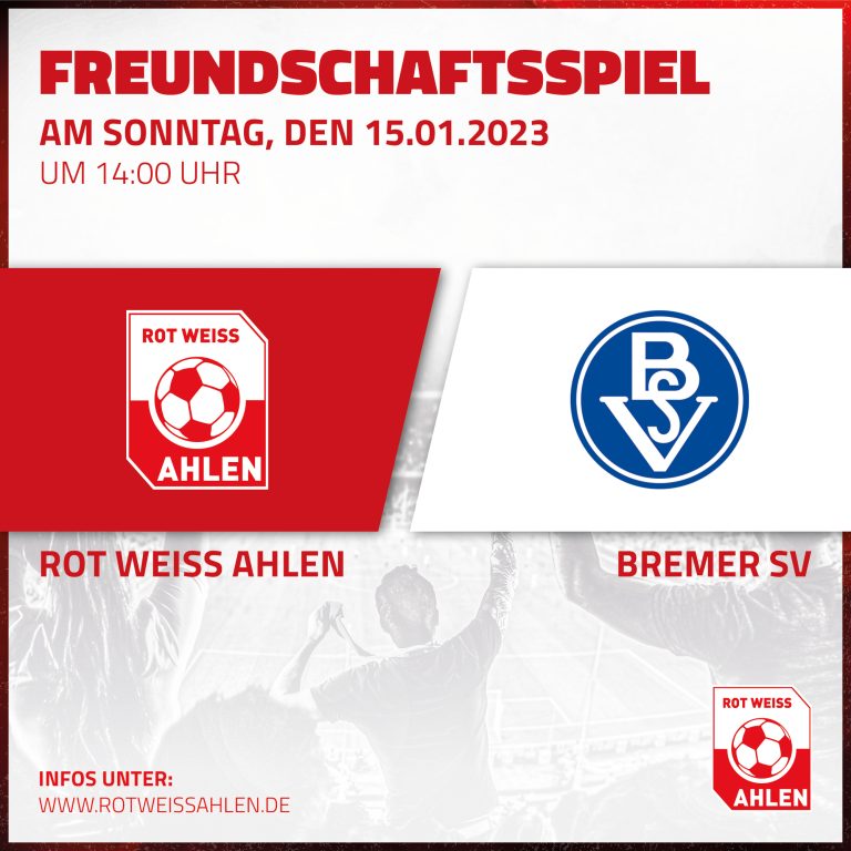 Freundschaftsspiel: Rot Weiss Ahlen gegen Bremer SV