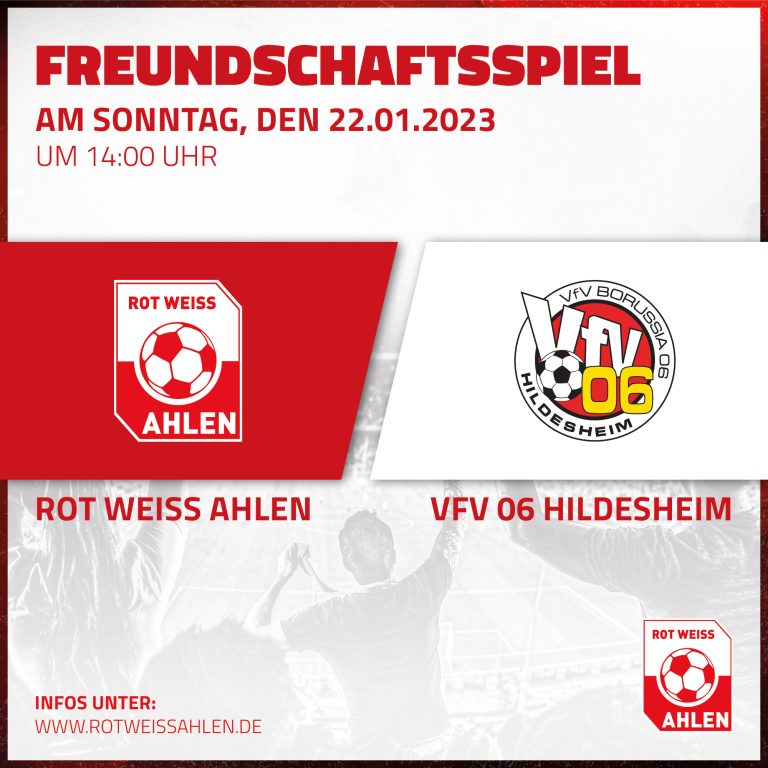 Freundschaftsspiel: Rot Weiss Ahlen gegen VfV 06 Hildesheim
