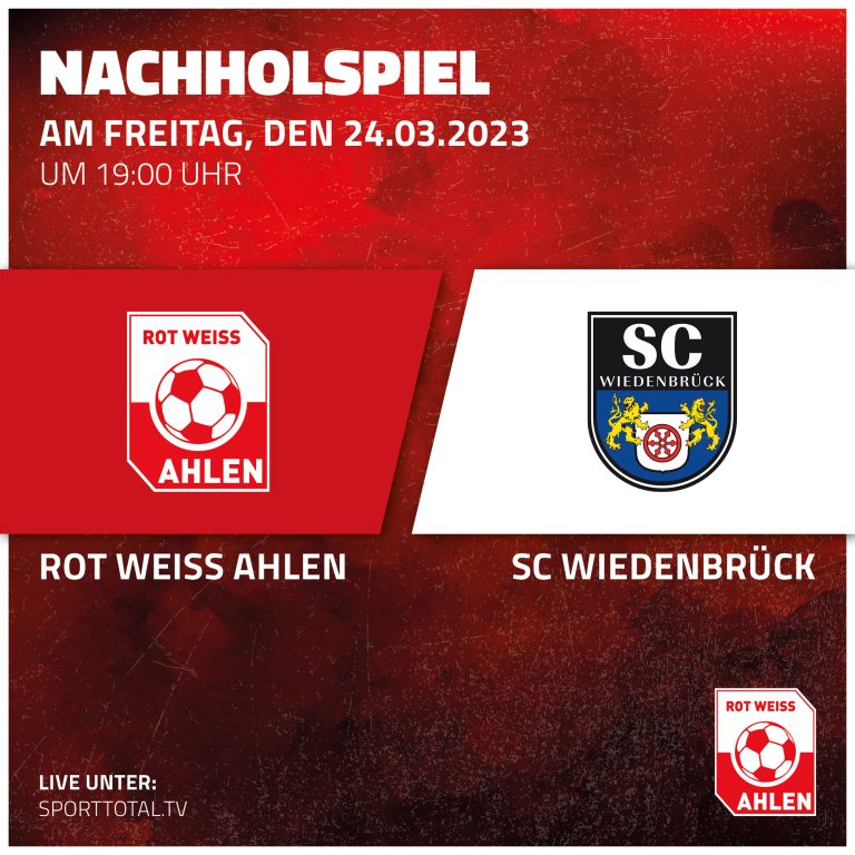 Nachholspiel: Rot Weiss Ahlen gegen SC Wiedenbrück