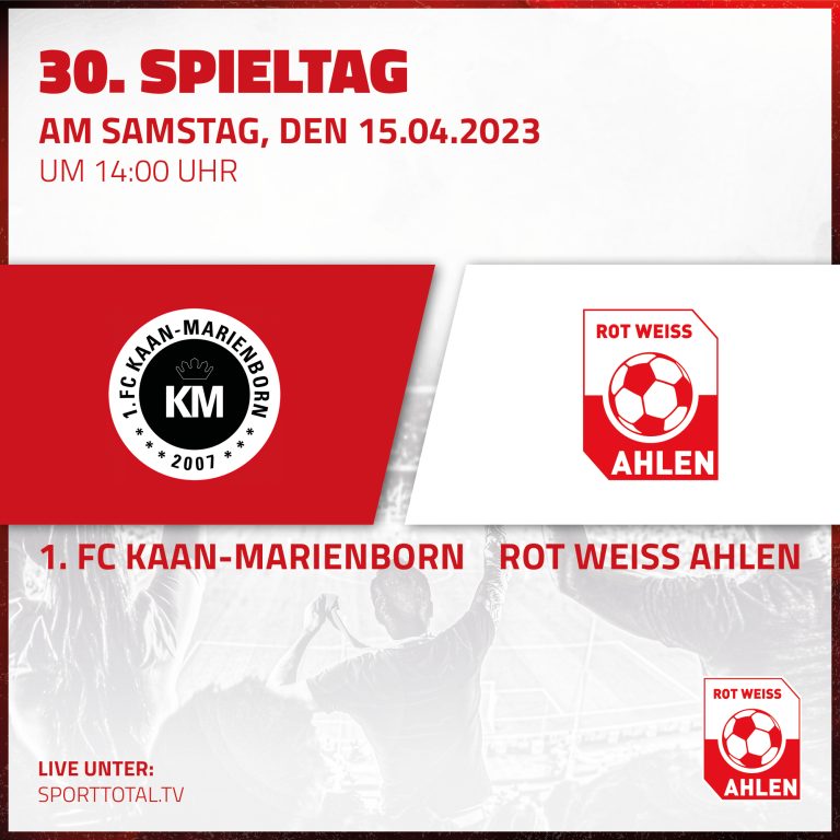 1. FC Kaan-Marienborn gegen Rot Weiss Ahlen